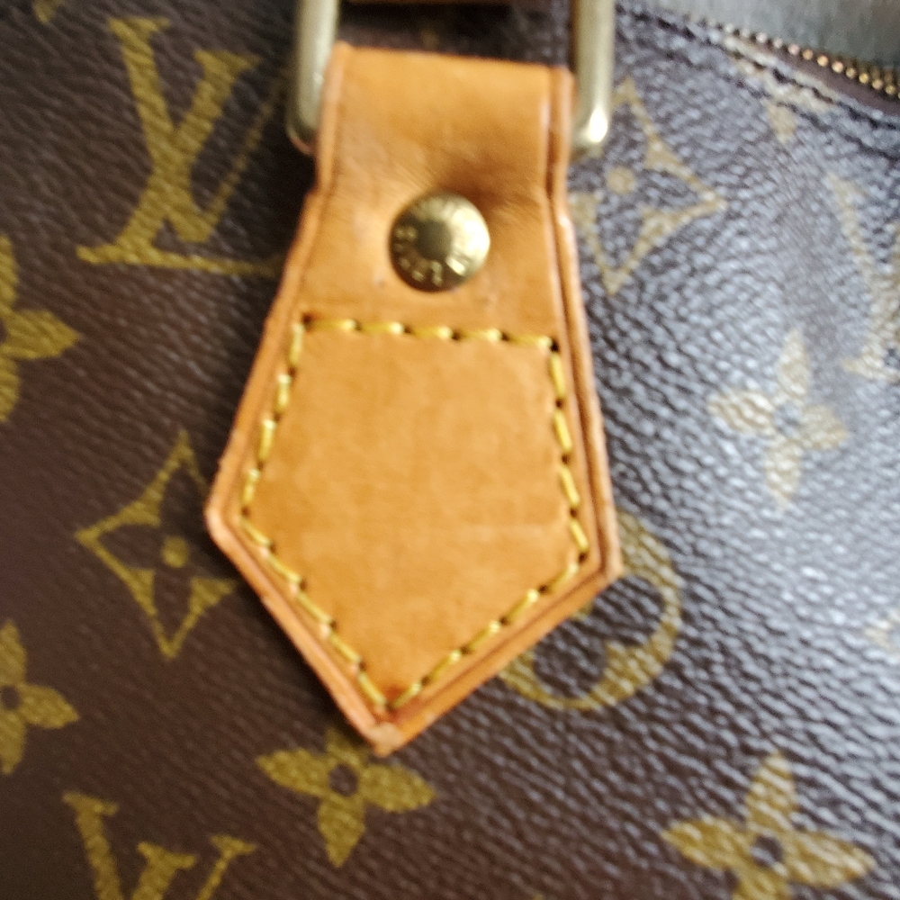 Louis Vuitton Monogram Alma Satchel - Brown Monogram with Tan Trim - Picture 11 of 14